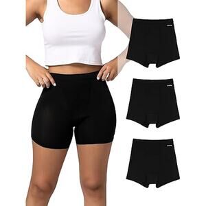 New Innersy Black 3-Pack High Waisted Period Menstrual Underwear Women's Large